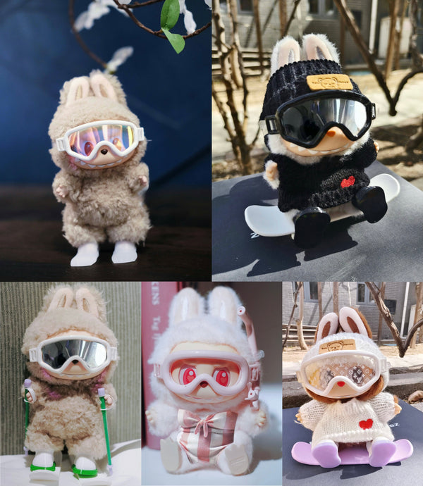 All Kinds Labubu Sports Outfit Collection – Handmade Ski, Skate, Dive Sets | Designer Toy Accessories | Custom Colors Available